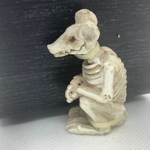 NIP Maker's Halloween Littles SKELETON RAT white miniature Joann Joann's